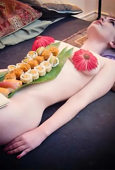 Lorem Servo - Naked Sushi Model on a yacht